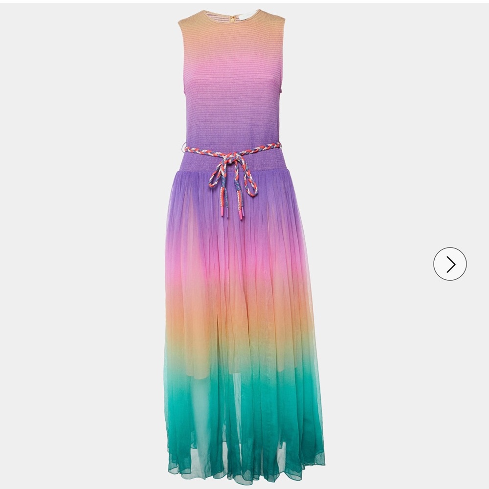 Zimmermann Multicolor Chirred Midi Dress